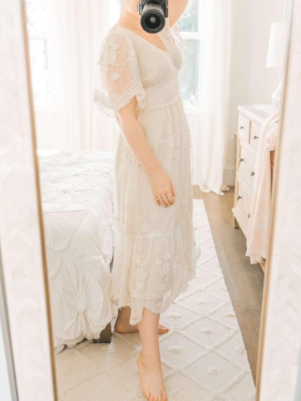 Baltic Born - Clarisa Lace Midi Dress | Vintage Cream - Picture 9 of 9